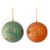 Große Pappmaché-Ornamente, (Paar) - Einzigartige handgefertigte Weihnachtsornamente mit Vogelmotiv (Paar)