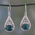 Sterling silver dangle earrings, 'Divine Sky' - Handcrafted Sterling and Composite Turquoise Dangle Earrings thumbail