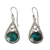 Sterling silver dangle earrings, 'Divine Sky' - Handcrafted Sterling and Composite Turquoise Dangle Earrings (image 2a) thumbail
