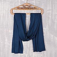 Featured review for Wool shawl, Kashmiri Diamonds in Navy