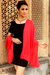 Wool shawl, 'Kashmiri Diamonds in Red' - Women's True Red 100% Wool Shawl Handmade in India