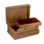 Walnut wood jewelry box, 'Kashmir Grandeur' - Hand-carved Flowers on Walnut Wood Jewelry Box (image 2b) thumbail