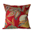Applique cushion covers, 'Paisley Wine' (pair) - 2 Red Handmade Embroidered Applique Cushion Covers (image 2b) thumbail
