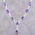 Amethyst Y necklace, 'Lilac Princess' - Artisan Crafted Amethyst and Sterling Silver Y Necklace (image 2) thumbail