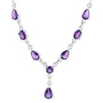 Amethyst Y necklace, 'Lilac Princess' - Artisan Crafted Amethyst and Sterling Silver Y Necklace
