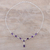 Amethyst Y necklace, 'Lilac Princess' - Artisan Crafted Amethyst and Sterling Silver Y Necklace (image 2b) thumbail