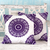 Cotton cushion covers, 'Amethyst Mandalas' (pair) - Embroidered Purple on White Cushion Covers from India (Pair)