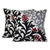 Cotton cushion covers, 'Heliconia Shadow' (pair) - Floral Embroidered Black & White Cotton Cushion Cover Pair (image 2a) thumbail