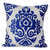 Cotton cushion covers, 'Sapphire Beauty' (pair) - White and Blue Embroidered Cotton Cushion Covers (Pair) (image 2b) thumbail