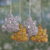 Beaded ornaments, 'Happy Ganesha' (set of 4) - 4 Glittery Handmade Ornaments Depicting Lord Ganesha thumbail