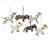 Wool ornaments, 'Barking Holiday' (set of 6) - Holiday Dogs Wool Felt Ornaments (set of 6)