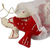 Wool ornaments, 'Christmas Wishes' (set of 6) - White and Red Animal Themed Felt Ornaments (Set of 6) (image 2c) thumbail