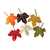 Wool ornaments, 'Maple Glory' (set of 6) - Handcrafted Holiday Leaf Ornaments from India Set of 6 (image 2a) thumbail