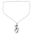 Cultured pearl and garnet pendant necklace, 'Dreamy Blossom' - Fair Trade Floral Pearl and Ruby Pendant Necklace (image 2a) thumbail