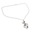 Cultured pearl and garnet pendant necklace, 'Dreamy Blossom' - Fair Trade Floral Pearl and Ruby Pendant Necklace (image 2b) thumbail