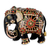 Wood statuette, 'Majestic Mama Elephant' - Bejeweled Mama Elephant Hand Crafted Statuette (image 2a) thumbail