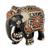 Wood statuette, 'Majestic Mama Elephant' - Bejeweled Mama Elephant Hand Crafted Statuette (image 2b) thumbail