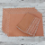 Cotton placemat and napkin set, 'Peach Holiday' (set for 6) - Peach Color 12-pc Cotton Placemat and Napkin Set for 6