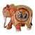 estatuilla de madera - Escultura de estatuilla de elefante de madera pintada a mano de la India