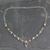 Multigem pendant.necklace, 'Cascading Colors' - Handmade Silver Necklace Four Kinds of Faceted Gems