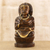 Wood statuette, 'Inspirational Buddha' - Hand Carved Wood Statuette from India Buddhism Art thumbail