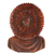 Wood sculpture, 'Peaceful Indian Buddha' - Vividly Hand Carved Wood Buddhist Antiqued Sculpture