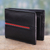 Men's leather wallet, 'Suave in Red' - Black Leather Wallet for Men with Multiple Pockets (image 2b) thumbail