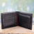 Men's leather wallet, 'Suave in Red' - Black Leather Wallet for Men with Multiple Pockets (image 2c) thumbail