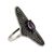 Amethyst cocktail ring, 'Starlight Love Expression' - Bollywood Amethyst and Oxidized Silver Cocktail Ring