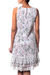 Cotton dress, 'Earth Collection' - Screen Print Cotton Tent Dress with Ruffled Hem (image 2b) thumbail