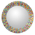 Glass mosaic mirror, 'Rainbow Halo' - Artisan Crafted Glass Mosaic Wall Mirror in Many Colors thumbail