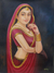 'Rajasthani Beauty IV' - Bollywood Style Oil Painting of Beautiful Indian Woman