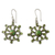 Peridot dangle earrings, 'Verdant Starlight' - Handmade Earrings with Peridot and Sterling Silver