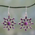 Amethyst dangle earrings, 'Lavender Starlight' - Sterling Silver Dangle Earrings with 6.5 Carats of Amethyst thumbail