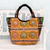 Cotton shoulder bag, 'Colors of Gujarat' - Colorful Orange Embroidered Cotton Shoulder Bag from India thumbail