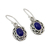 Lapis lazuli dangle earrings, 'Indian Basket' - Dangle Earrings Featuring Lapis Lazuli and 925 Silver (image 2b) thumbail