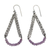 Amethyst dangle earrings, 'Chain Swings' - Vintage Style Sterling Silver Earrings with Amethysts (image 2a) thumbail