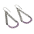 Amethyst dangle earrings, 'Chain Swings' - Vintage Style Sterling Silver Earrings with Amethysts (image 2b) thumbail