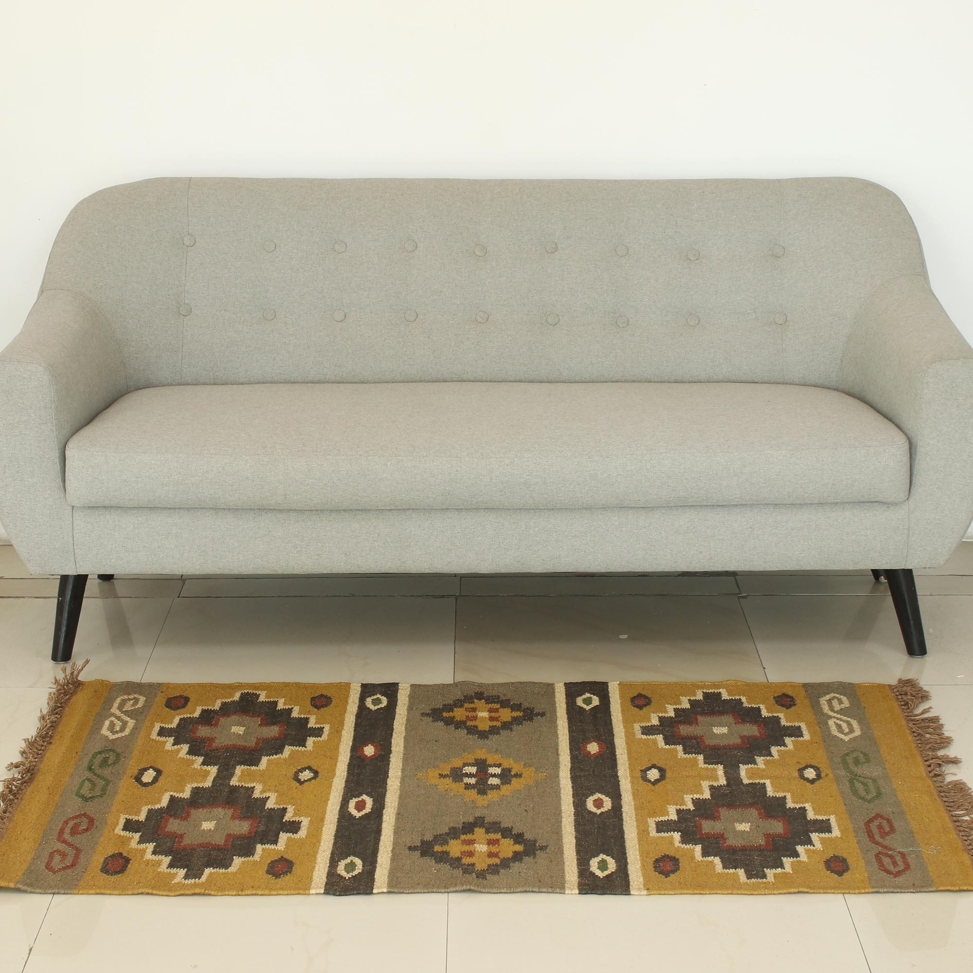 Tan Black And Gray Jute Dhurrie Area Rug From India 3x5 Earth Tan Black And Gray Jute Dhurrie Area Rug From India 3x5 Earth Diamonds
