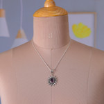Amethyst pendant necklace, 'Eternal Radiance' - 3.5 Carat Amethyst and Silver Artisan Crafted Necklace