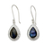 Labradorite dangle earrings, 'Mystic Dewdrop' - Modern Sterling Silver Earrings with Labradorite Gemstones