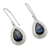Labradorite dangle earrings, 'Mystic Dewdrop' - Modern Sterling Silver Earrings with Labradorite Gemstones