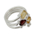 Multi gemstone wrap ring, 'Be Scintillating' - Citrine Garnet Topaz in Sterling Silver Ring from India (image 2b) thumbail