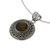 Tiger's eye pendant necklace, 'Power' - Sterling Silver Necklace with Tiger's Eye Pendant