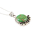 Multigem pendant necklace, 'Valley of Flowers' - Indian Silver Necklace with Green Composite Turquoise (image 2d) thumbail