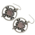 Rose quartz dangle earrings, 'Jaipur Romance' - Sterling Silver and Rose Quartz Hook Earrings from India (image 2b) thumbail