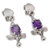Amethyst flower earrings, 'Lavender Bloom' - Amethyst and Sterling Silver Earrings Floral Jewellery