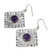 Amethyst dangle earrings, 'Purple Connection' - Sterling Silver Dangle Earrings Crafted with Amethysts