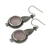 Rose quartz dangle earrings, 'Misty Glow' - Modern Artisan Crafted Rose Quartz Sterling Silver Earrings
