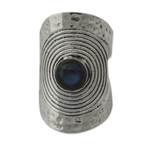 Labradorite wrap ring, 'Mughal Shield' - Fair Trade Labradorite and Sterling Silver Cocktail Ring